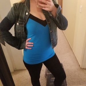 EXPRESS Color Block, Cut-Out Back, Tank Top